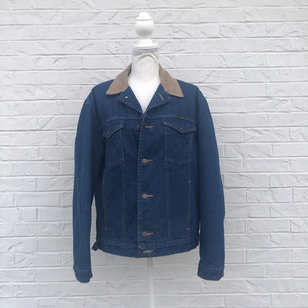 Wrangler Blanket Lined Denim Jacket 40 Western Classic